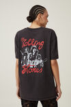 The Oversized Rolling Stones Tee, LCN BRA ROLLING STONES ROCK N ROLL/ WASHED BL - alternate image 3