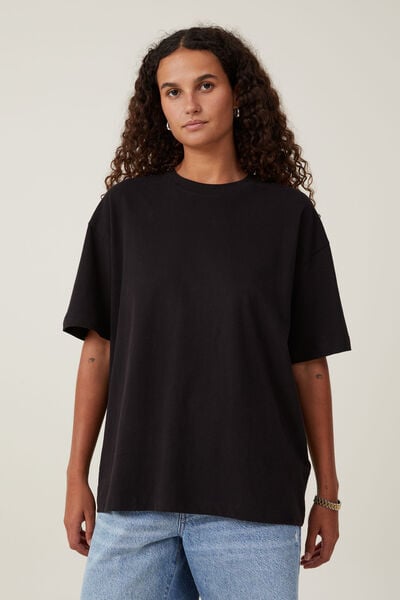Camiseta - The Boxy Oversized Tee, BLACK