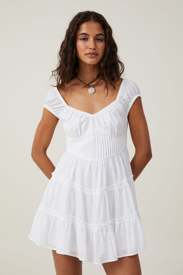 Vestido - Ivy Corset Mini Dress, WHITE