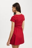 Romee Short Sleeve Mini Dress, RED VELVET - alternate image 3