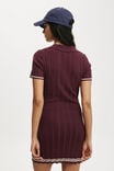 Heritage Knit Polo Mini Dress, CHERRY/STONE - alternate image 3