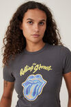 Camiseta - Lightweight Longline License Tee, LCN BR ROLLING STONES SPIRAL TONGUE/GRAPHITE - vista alternativa 4