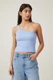 The 91 One Shoulder Tank, BLUE CHALK - alternate image 1