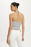 Hold Me Tie Halter, ESME STRIPE MARBLE MIST - example image 3
