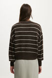 Softest Luxe Oversized Cardi, DARK OAK STRIPE - example image 3