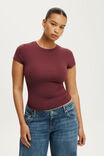 Hold Me Short Sleeve Crew Neck, SOUR CHERRY - example image 1