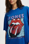 The Lcn Music Boxy Graphic Tee, LCN BRA ROLLING STONES AMERICAN TOUR 81/BLUE - alternate image 4