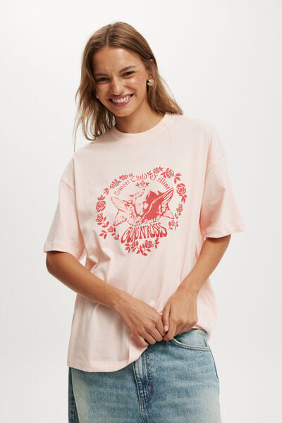 The Lcn Music Boxy Graphic Tee, LCN BR GUNS N ROSES ANGEL /CHERRY BLOSSOM