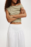 Vinnie V-Waist Maxi Skirt, WHITE - alternate image 4