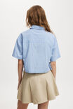 Steffi Cropped Shirt, REMY STRIPE BLUE - alternate image 3