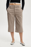Relaxed Suiting Capri Pant, TAUPE - alternate image 4