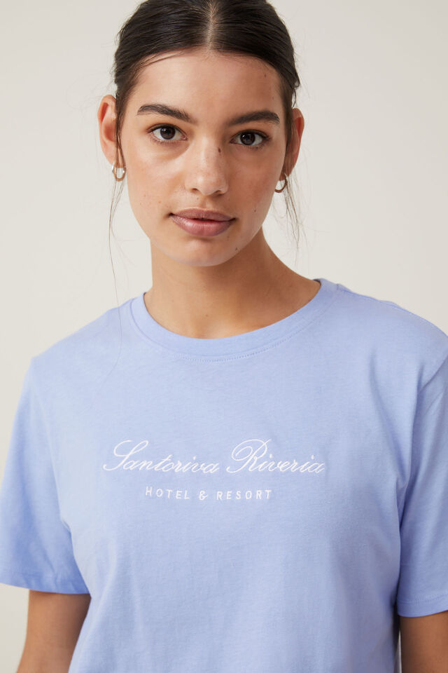 Regular Fit Graphic Tee, SANTORIVA RIVIERA/FROSTED BLUE