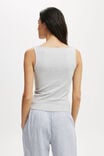 All Day Boat Neck Tank, GREY MARLE - alternate image 3