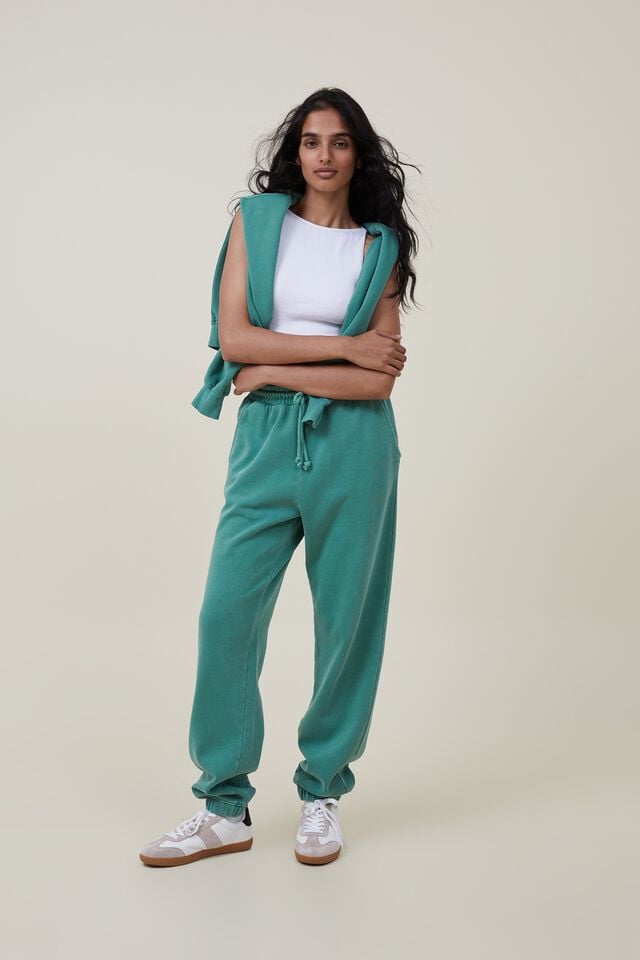Classic Washed Trackpant, WASHED JADE