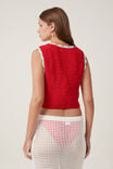 Valenzia Tie Front Vest, FIREY RED MULTI - alternate image 3
