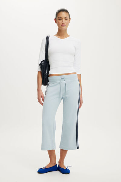 Capri Fleece Sweatpant, ICED MARINE/NAVY STRIPE