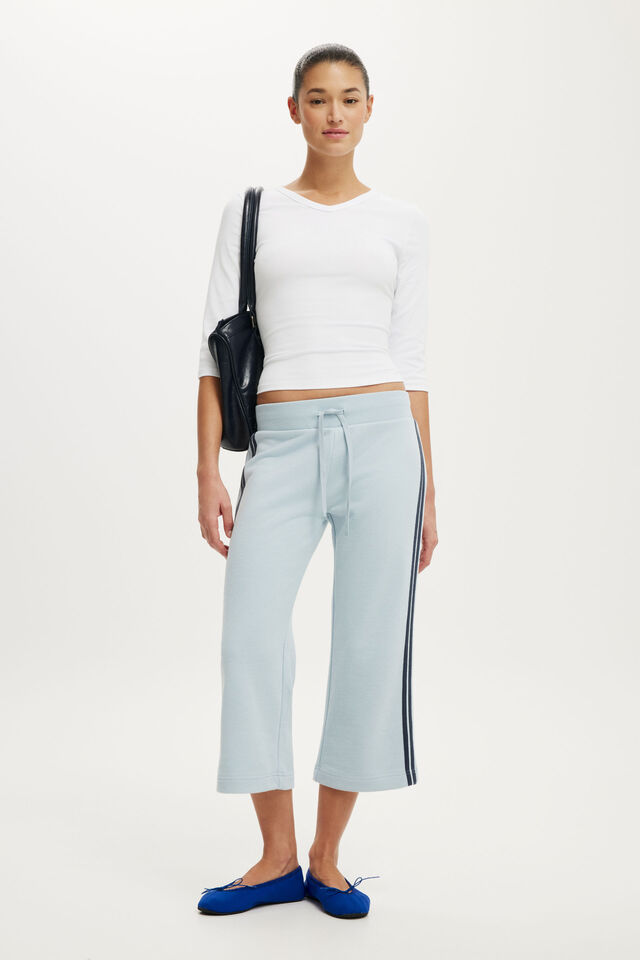 Capri Fleece Sweatpant, ICED MARINE/NAVY STRIPE
