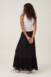 Lennie Tiered Maxi Skirt, BLACK - alternate image 2