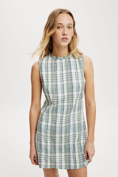 Harley Heritage Mini Dress, GREEN CHECK