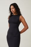 Low Back Luxe Maxi Dress, BLACK - alternate image 2