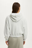 Waffle Zip Through Hoodie, LIGHT GREY MARLE - example image 3