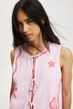 Jet Set Tie Front Blouse, PINK - alternate image 4