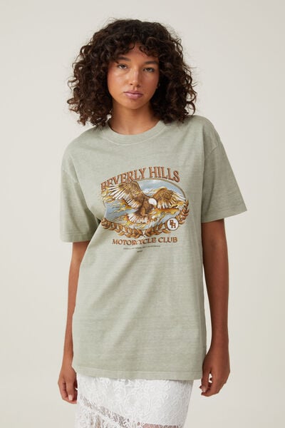 Camiseta - Boyfriend Fit Graphic Tee, BEVERLY HILLS/DESERT SAGE