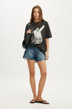Hilary Duff Music Boxy Graphic Tee, LCN WMG HILARY DUFF MONO / WASHED BLACK - example image 2