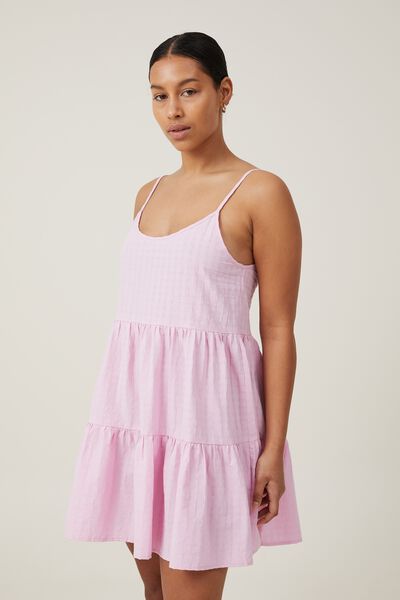 Summer Tiered Mini Dress, PINK FIZZ