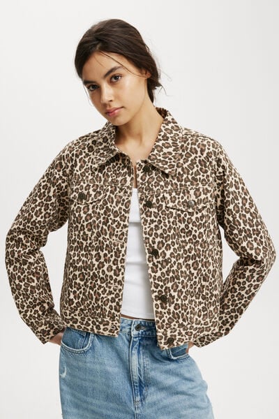 Freddie Boxy Jacket, LEOPARD