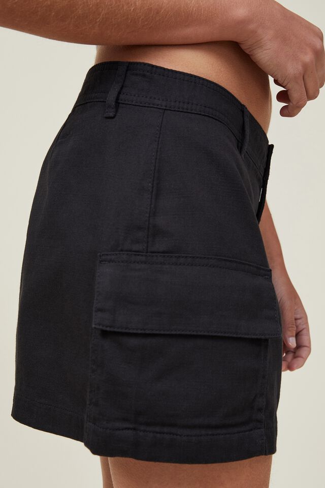 Saia - Bobbie Cargo Mini Skirt, BLACK