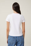 Camiseta - Fitted Graphic Longline Tee, LOVE/WHITE - vista alternativa 3