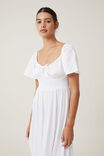Violet Shirred Midi Dress, WHITE - alternate image 2
