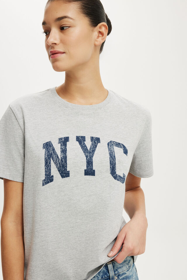 The Off Duty Graphic Tee, NYC/ WINTER GREY MARLE