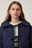 Quilted Tie Up Jacket, NAVY - alternate image 4