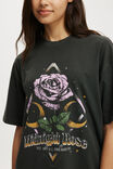 The Boxy Graphic Tee, MIDNIGHT ROSE/WASHED BLACK - alternate image 4