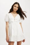 Pippa Puff Sleeve Mini Dress, WHITE - alternate image 1