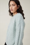 Luxe Pullover, MEADOW MIST CABLE - alternate image 4
