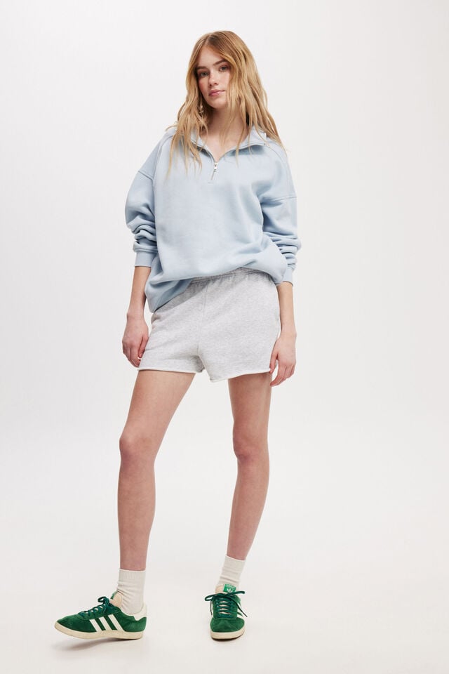 Classic Fleece Oversized Half Zip Sweatshirt, COASTAL BLUE