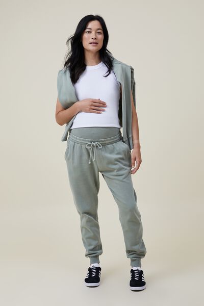 Maternity Classic Washed Trackpant, WASHED SAGE