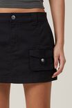 Hayden Utility Mini Skirt, BLACK - alternate image 4