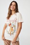 Classic Disney T Shirt, LCN DIS GARLAND BAMBI/WHITE SAND