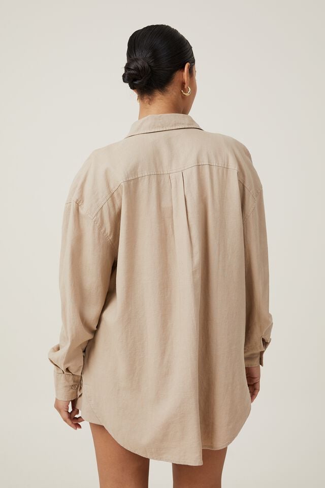 Haven Long Sleeve Shirt, MID TAUPE