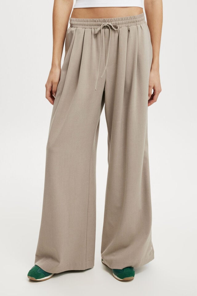 Luis Pull On Suiting Pant, TAUPE MARLE