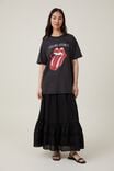 Oversized Rolling Stones Music Tee, LCN BR THE ROLLING STONES TONGUE/BLACK - alternate image 2