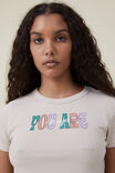 Micro Fit Rib Graphic Tee, YOU ARE ENOUGH/STONE - alternate image 4