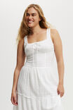 Aria Corset Detail Maxi Dress, WHITE - example image 3