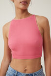 Seamless Benni High Neck Tank, DAHLIA PINK - alternate image 4