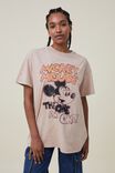 Mickey Oversized Fit Lcn Graphic Tee, LCN DIS MICKEY THE ONE AND ONLY/CHESTNUT - alternate image 1