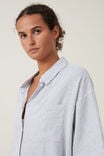 Blusa - Haven Short Sleeve Shirt, GIGI STRIPE ELEMENTAL BLUE - vista alternativa 4